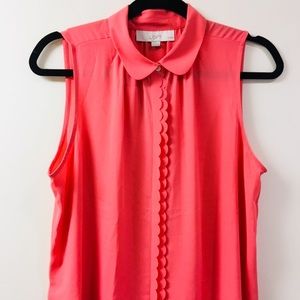 NWT Loft Pink scalloped blouse